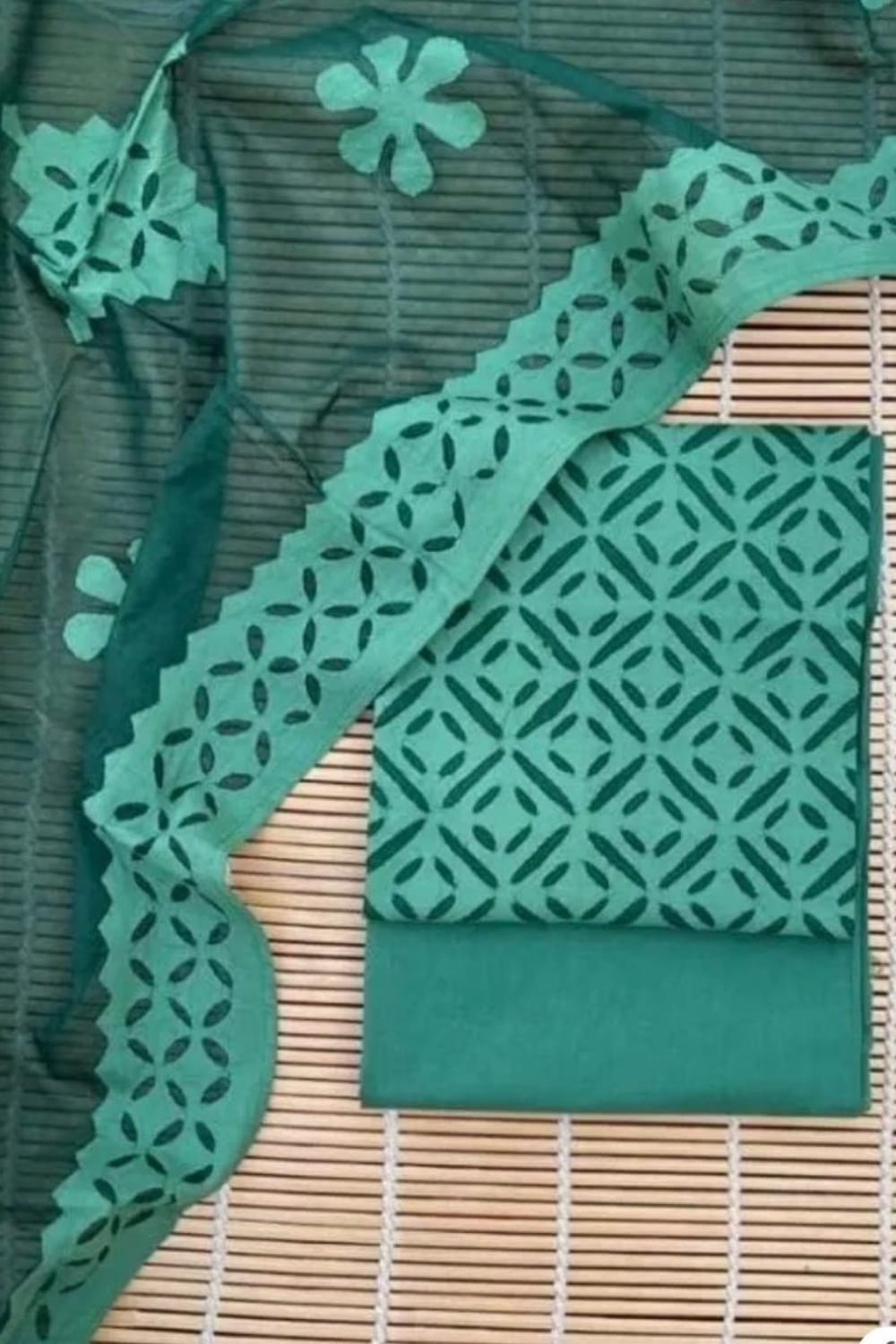 Premium Cutwork Embroidered Suit Set with Designer Dupatta