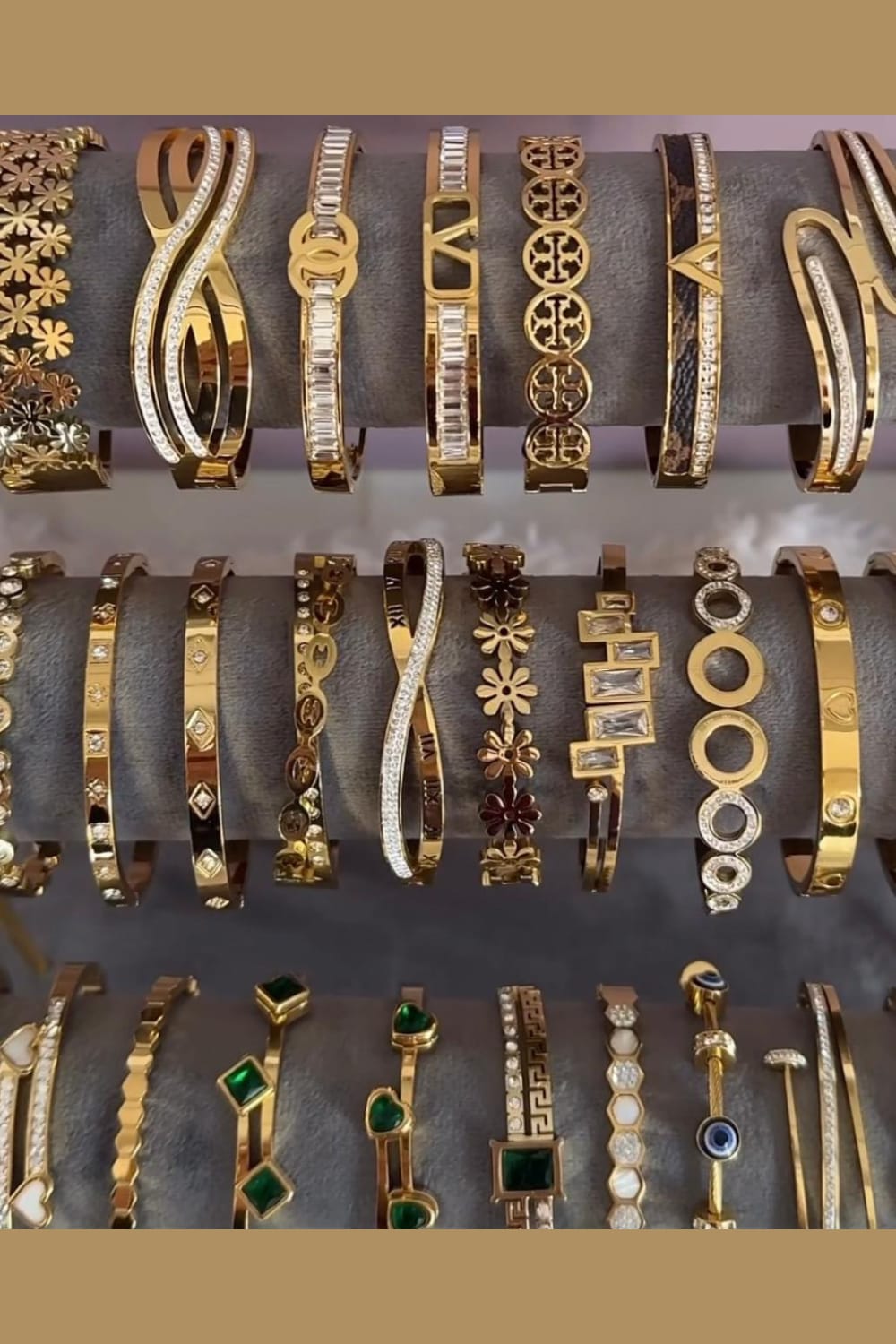 Luxury Gold Designer Cuff Bracelets – Modern Crystal & Statement Bangle Collection