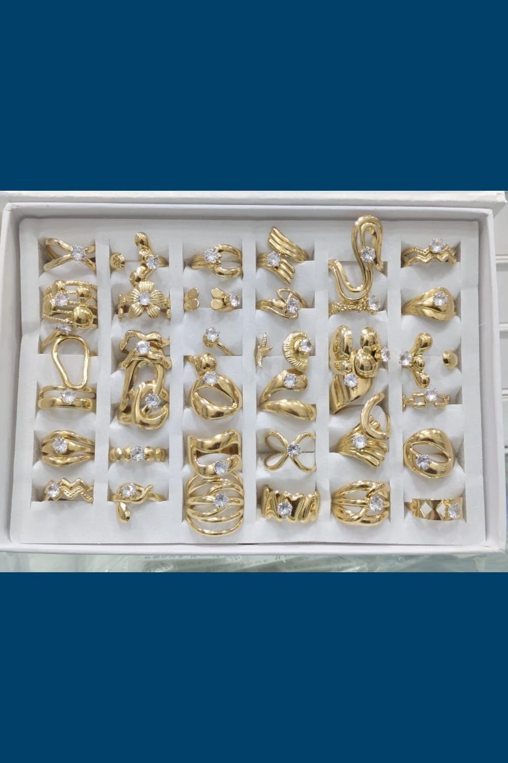 Elegant Gold Crystal Rings – Modern Designer Statement Collection